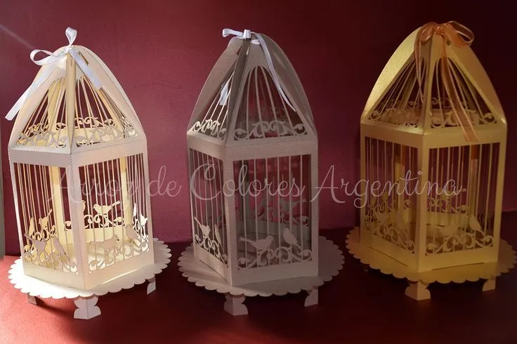 Jaula de papel para boda / casamientos / 15 años / nacimientos ... Jaula de papel para boda / casamientos / 15 años / nacimientos ...