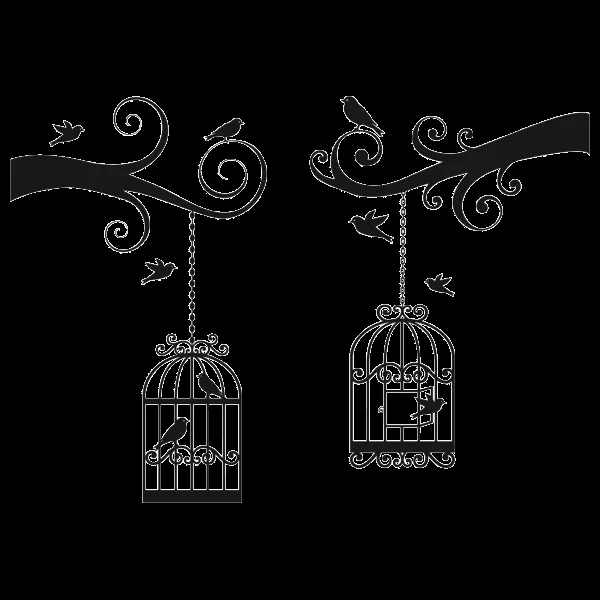 jaula de p?jaro Colouring Pages