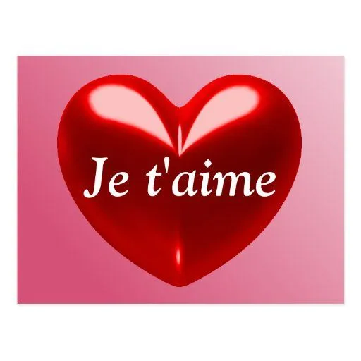 JE T'AIME - TE AMO (francés) Postal | Zazzle JE T'AIME - TE AMO (francés) Postal | Zazzle