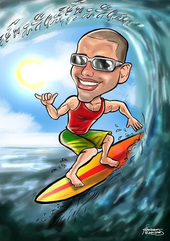 Jeff caricaturas: Caricatura para presente