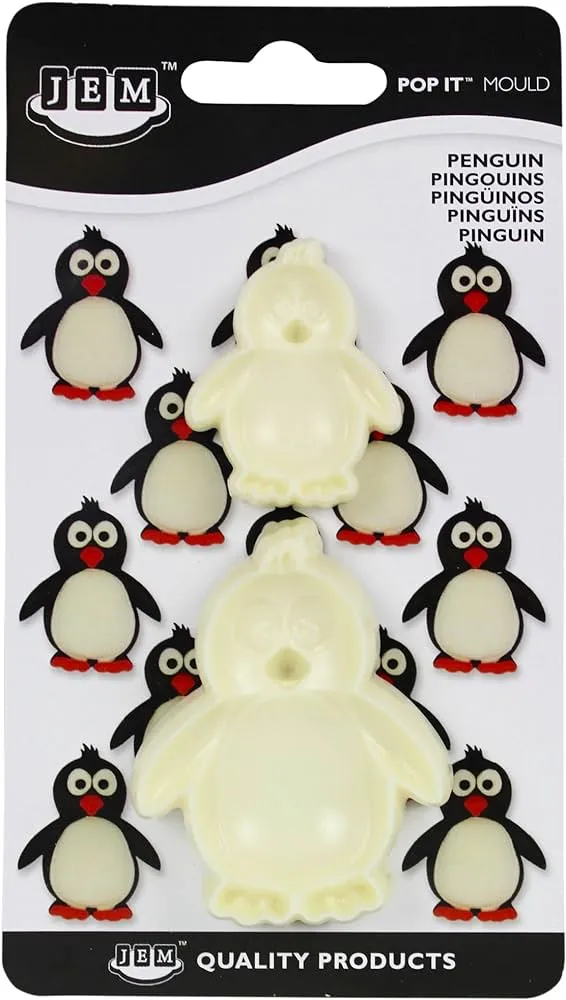JEM Pop It-pingüino molde para decoración de tartas, juego de 2 unidades,  tamaño grande y pequeño, pequeño y grande : Amazon.com.mx: Juguetes y Juegos