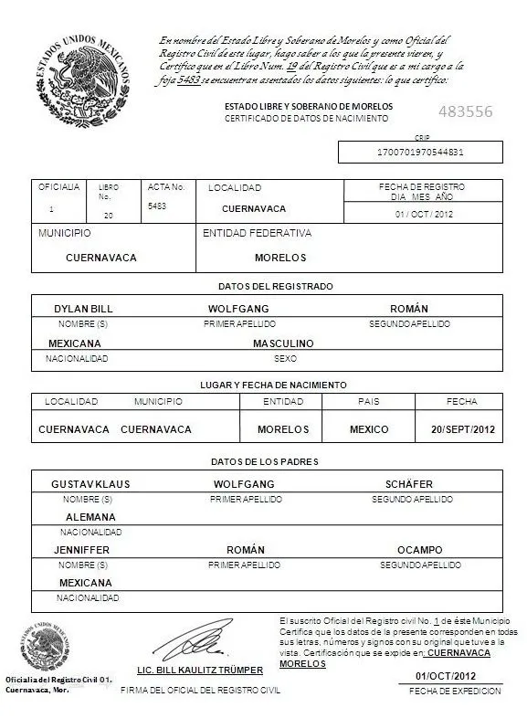 Jenn's blog :D: Acta de nacimiento