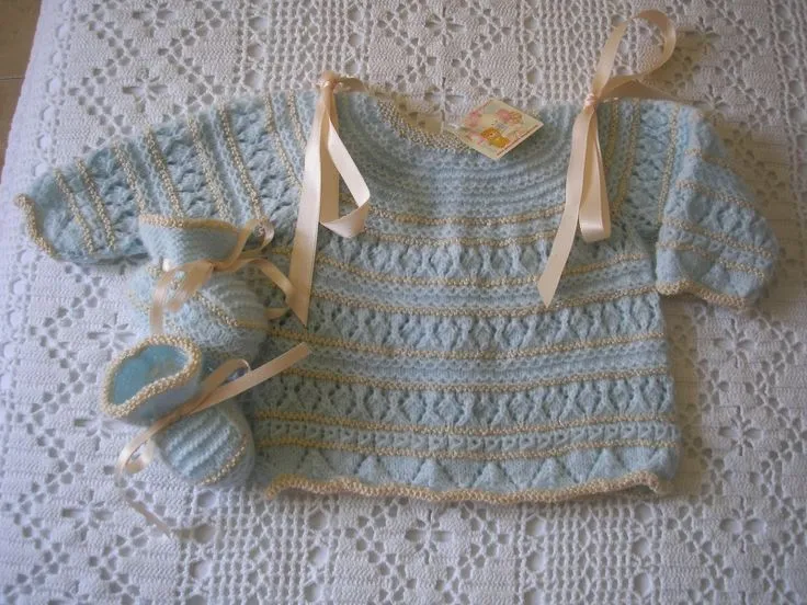 JERSEY DE BEBE: jersey celeste y beige, fabricado con hilo de per ... JERSEY DE BEBE: jersey celeste y beige, fabricado con hilo de per ...
