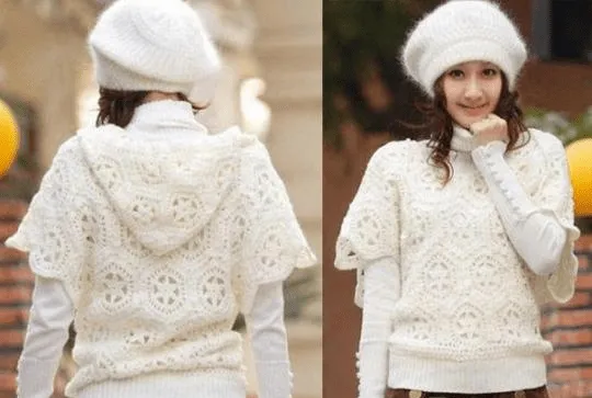 Jersey con Capucha de Primavera - Patrones Crochet Jersey con Capucha de Primavera - Patrones Crochet