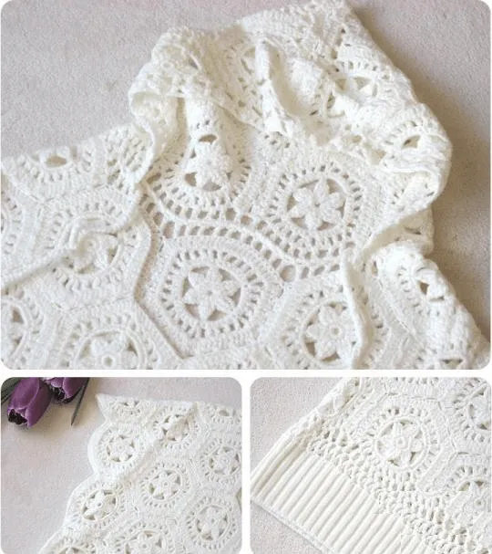 Jersey con Capucha de Primavera - Patrones Crochet