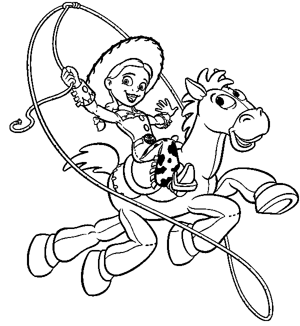 Jessie and Bullseye #ToyStory | Coloring Pages | Pinterest