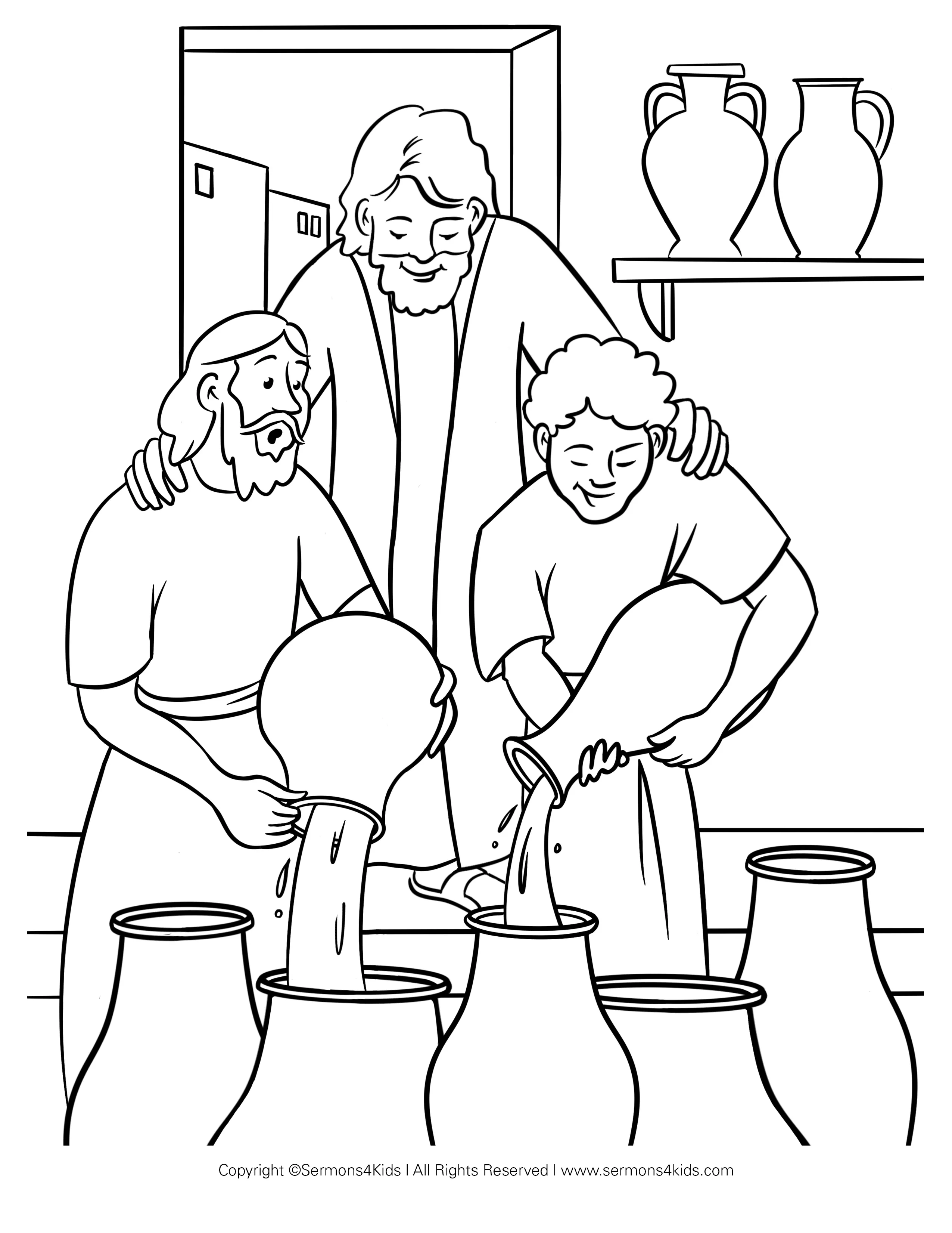 Jesús cambia el agua en vino | Sermones para Niños del Sermons4Kids.co... Jesús cambia el agua en vino | Sermones para Niños del Sermons4Kids.co...