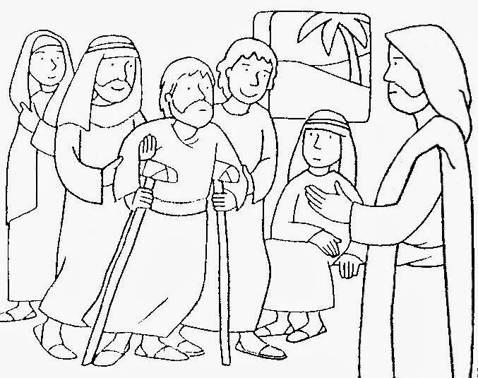Jesus Curaba Enfermos Para Colorear | Imagenes Cristianas Para ...