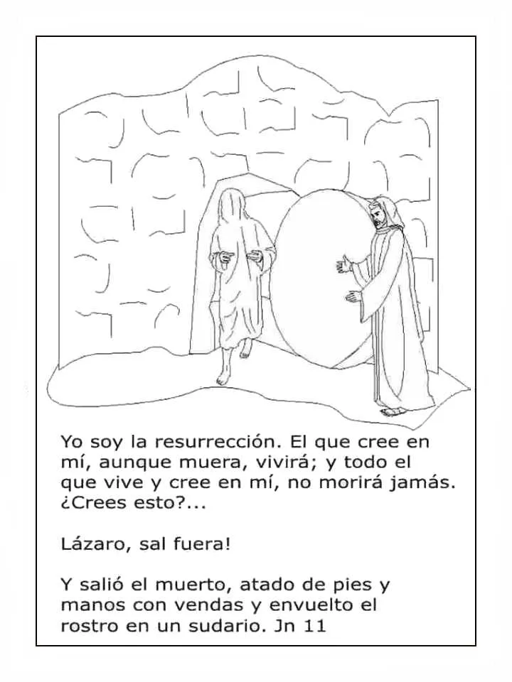 Jesús y Lázaro para colorear ~ Mi vida sin Cristo no tiene sentido