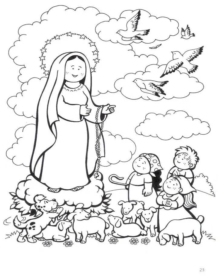 Dibujo para colorear de la virgen de fatima - Imagui Dibujo para colorear de la virgen de fatima - Imagui
