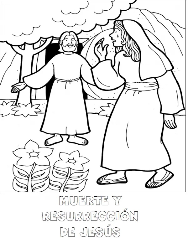 Jesús resucitó para imprimir y pintar ¡Feliz Pascua! | Colorear ...