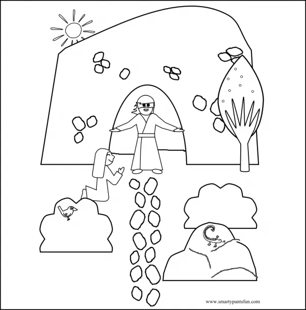 Jesús resucitó para imprimir y pintar ¡Feliz Pascua! | Colorear ...