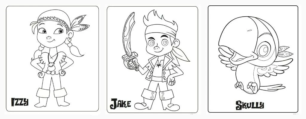 Dibujos Infantiles de Jake y Los Piratas para colorear ~ Dibujos ... Dibujos Infantiles de Jake y Los Piratas para colorear ~ Dibujos ...