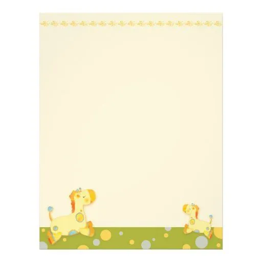 Jirafa del bebé + Papeles con membrete del libro Membrete | Zazzle
