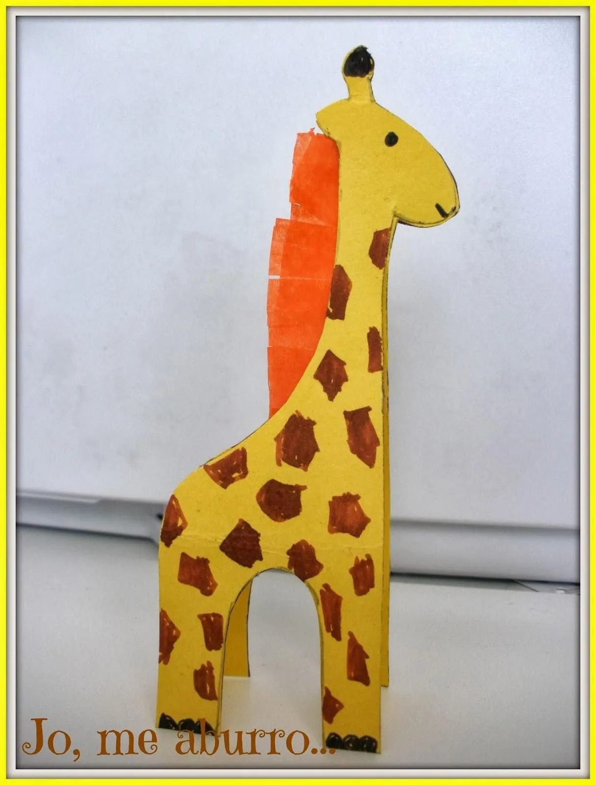 Jirafa de cartulina - Paperblog