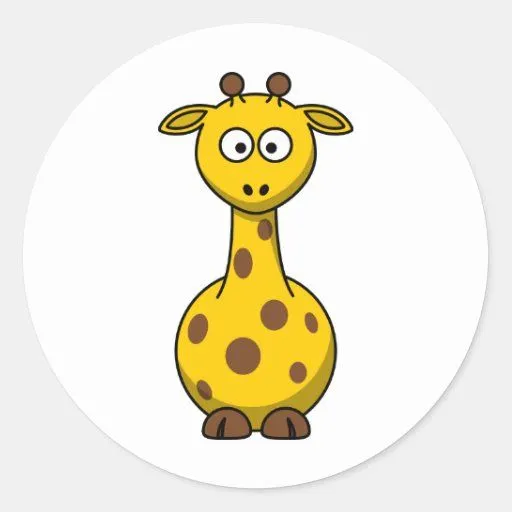 Jirafa linda del dibujo animado pegatina de Zazzle. Jirafa linda del dibujo animado pegatina de Zazzle.