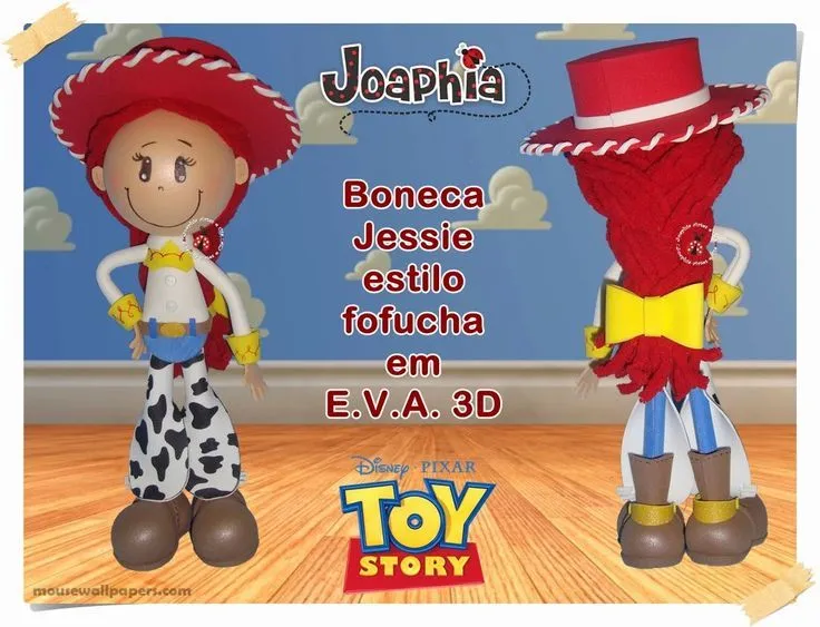 JOAPHIA ARTES E CIA: BONECA JESSIE EM E.V.A. 3D ESTILO FOFUCHA ...