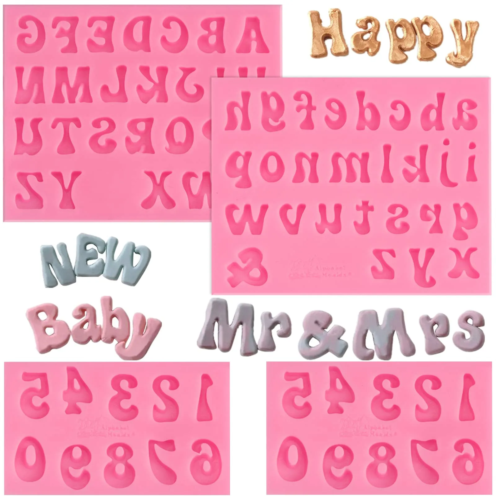 JOERSH 4 moldes de silicona para letras, letras mayúsculas minúsculas del alfabeto y moldes de chocolate para fondant de 0 a 9 números para decoración de tarta/cupcakes, galletas, postres : Amazon.com.mx: Hogar JOERSH 4 moldes de silicona para letras, letras mayúsculas minúsculas del alfabeto y moldes de chocolate para fondant de 0 a 9 números para decoración de tarta/cupcakes, galletas, postres : Amazon.com.mx: Hogar