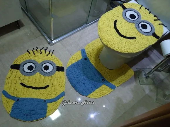 Jogo de banheiro Minions Bnh 074 | Minions, Aba and Ems Jogo de banheiro Minions Bnh 074 | Minions, Aba and Ems