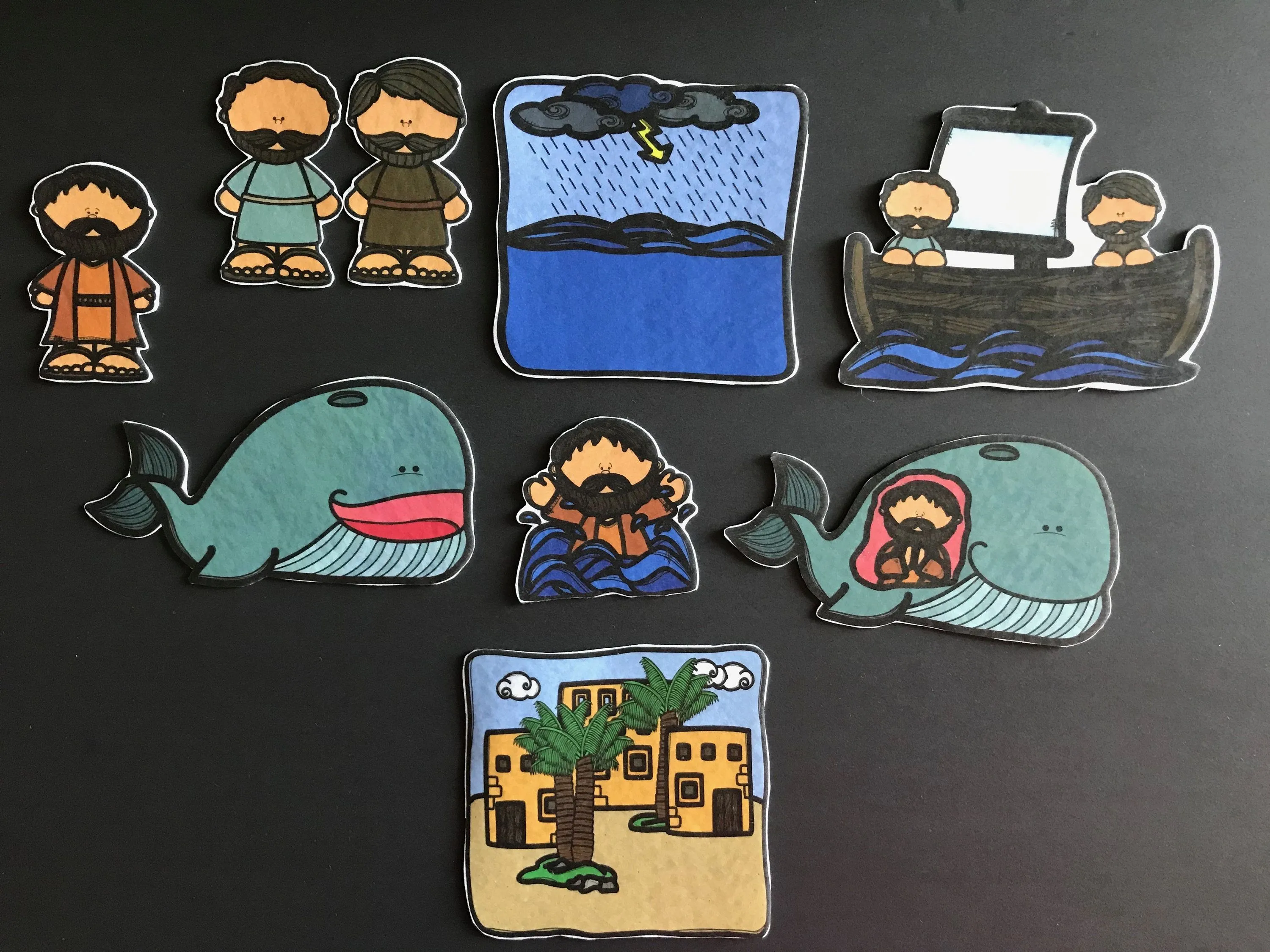 Jonah and the Whale-bible Story Felt // Flannel Board Pieces - Etsy Jonah and the Whale-bible Story Felt // Flannel Board Pieces - Etsy