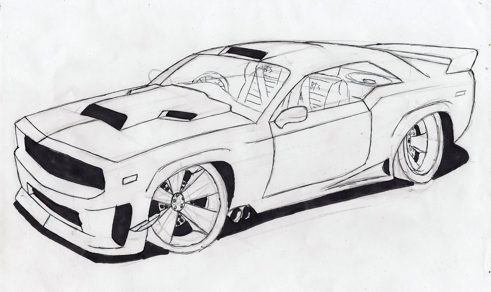 Josiah's Drawings: How to draw a Muscle Car Josiah's Drawings: How to draw a Muscle Car