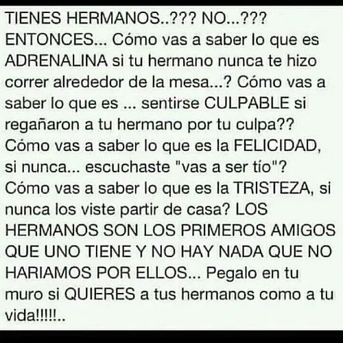 Te quiero hermanito - Imagui