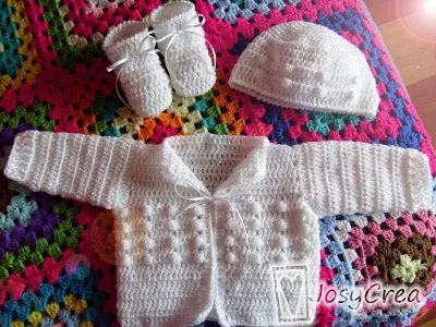 JosyCrea✿.。.:* Tejido a Crochet y Más!: Ajuar blanco tejido a crochet JosyCrea✿.。.:* Tejido a Crochet y Más!: Ajuar blanco tejido a crochet
