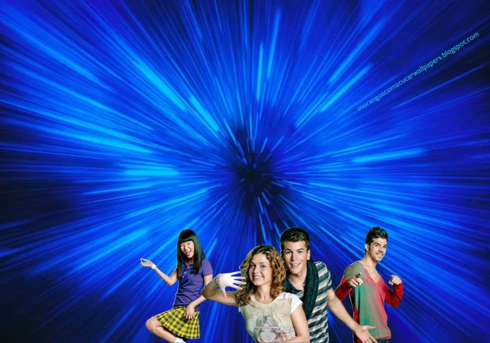  ... Jovens atores a dançar o musical em fundo de tela Vórtice Azul