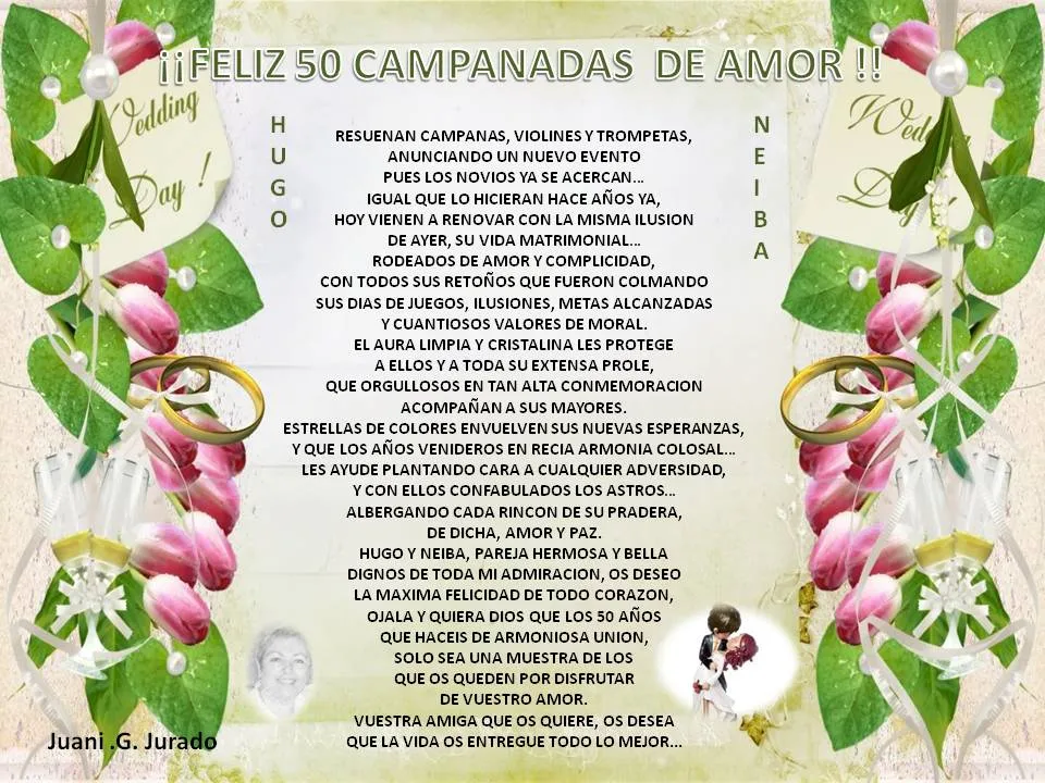 COSAS DE JUANI: HUGO Y NEIBA, 50 ANIVERSARIO... COSAS DE JUANI: HUGO Y NEIBA, 50 ANIVERSARIO...