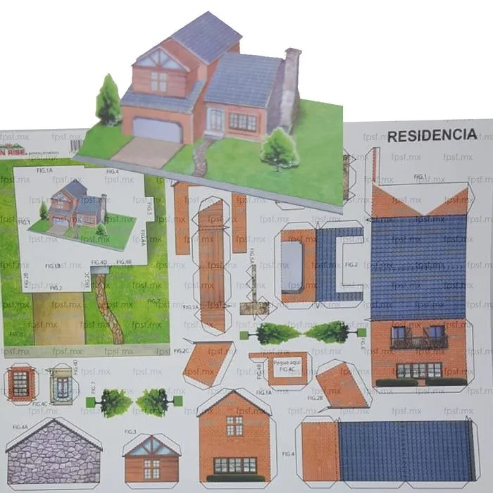 Juego para Armar Edificios para Maqueta Carta Varios Modelos Sun Rise— Farmacia Santa Fe Juego para Armar Edificios para Maqueta Carta Varios Modelos Sun Rise— Farmacia Santa Fe
