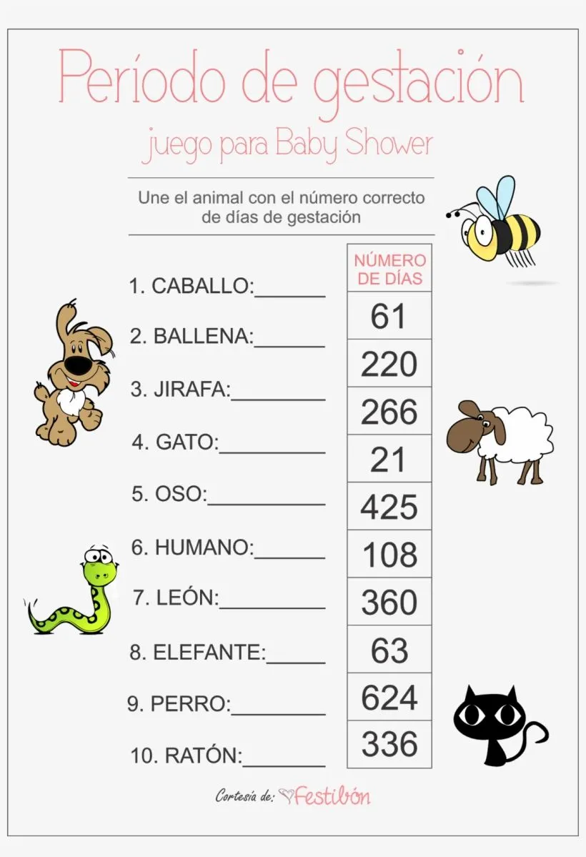Juego Para Baby Shower Para Imprimir - Free Transparent PNG Download - PNGkey