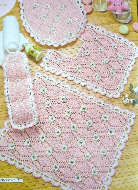 Juego de baño a crochet - Imagui