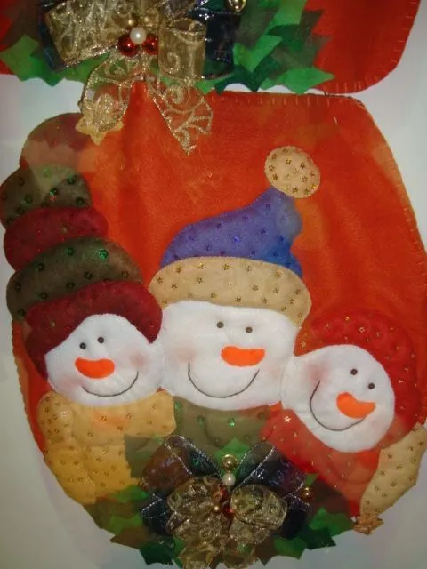 Manualidades navideñas en fieltro juegos de baño - Imagui Manualidades navideñas en fieltro juegos de baño - Imagui