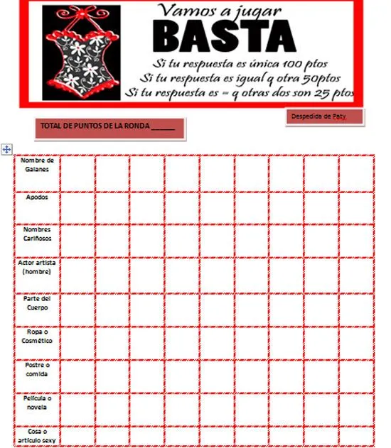 Loteria para despedida de soltera gratis para imprimir - Imagui Loteria para despedida de soltera gratis para imprimir - Imagui