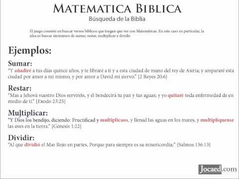 Juego Bíblico: Matemática Bíblica - Búsqueda en la Biblia - YouTube