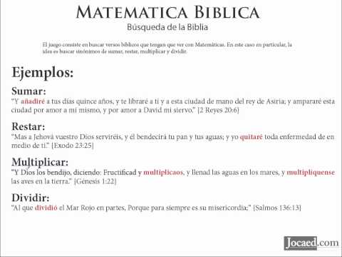 Juego Bíblico: Matemática Bíblica - Búsqueda en la Biblia - YouTube