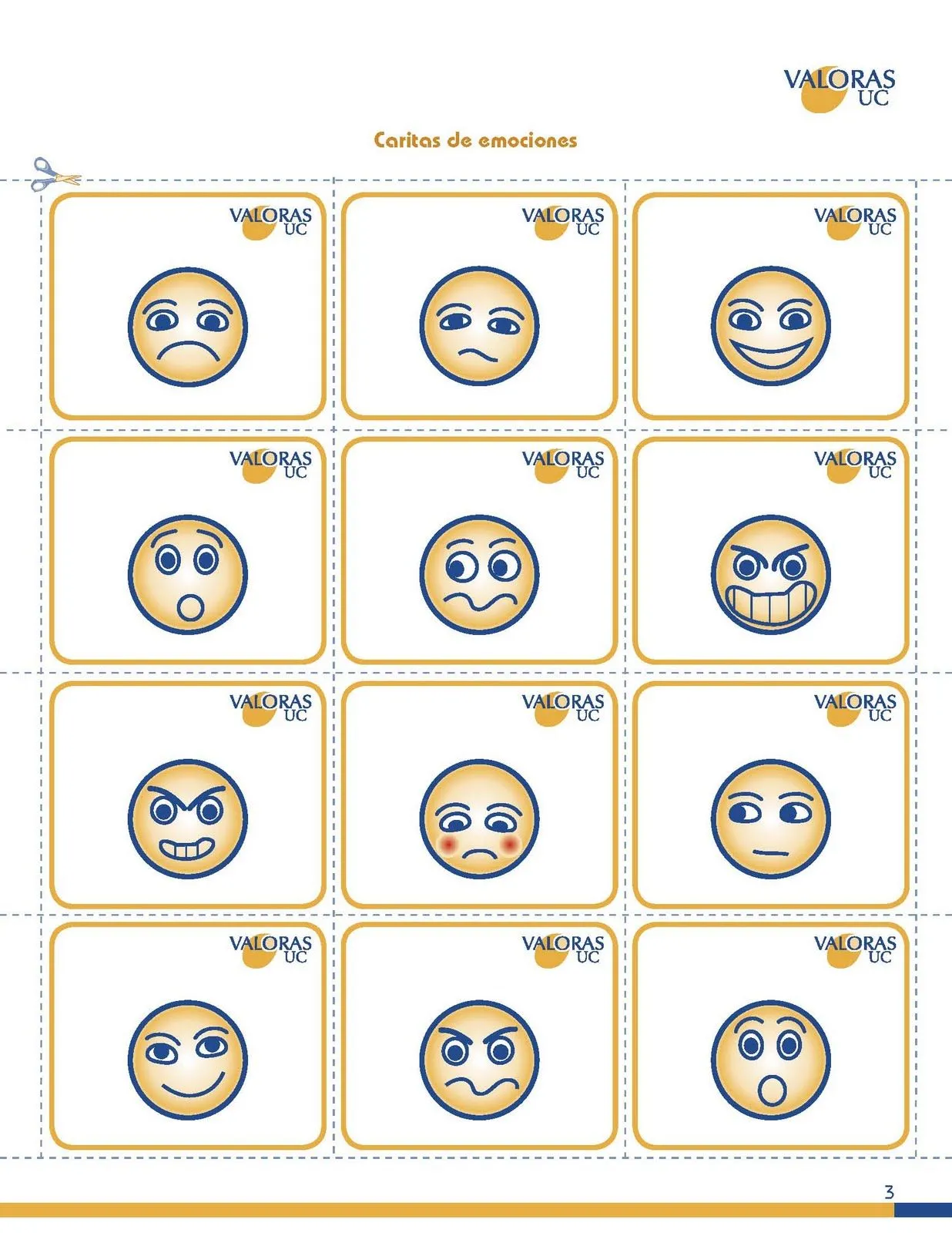 Resignificar las emociones: JUEGO: Las caritas de emociones Resignificar las emociones: JUEGO: Las caritas de emociones