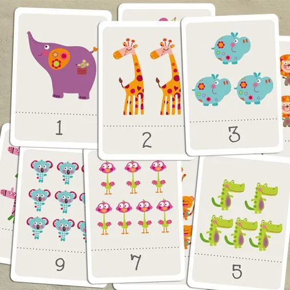 Juego de cartas aprende a contar del 1 al 10 Juego educativo de ... Juego de cartas aprende a contar del 1 al 10 Juego educativo de ...