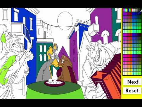 Juego Colorear La Dama y El Vagabundo - YouTube Juego Colorear La Dama y El Vagabundo - YouTube