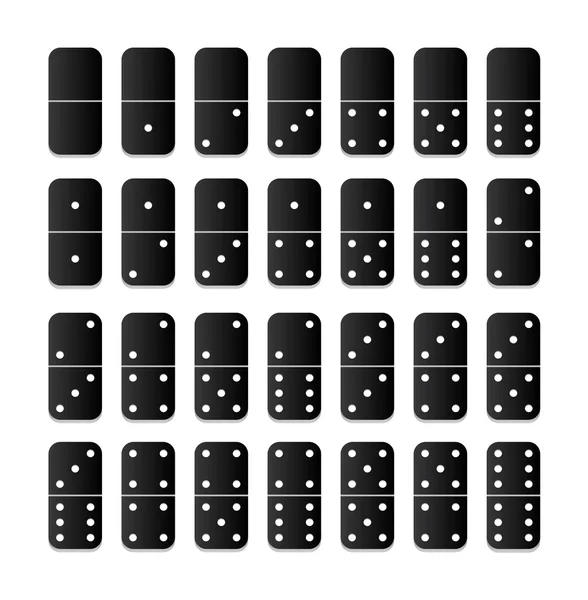 Juego completo de fichas de dominó — Vector stock © whitebarbie ...
