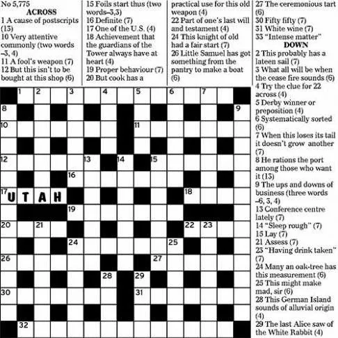 El crucigrama del The Daily Telegraph que casi da al traste con el ... El crucigrama del The Daily Telegraph que casi da al traste con el ...