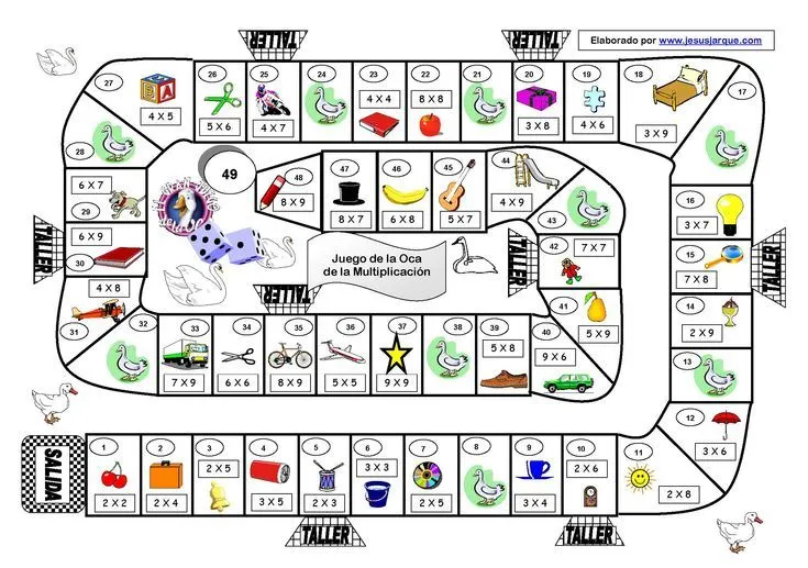 juego-de-la-oca-multiplicacion : fantástico juego de la Oca para ...
