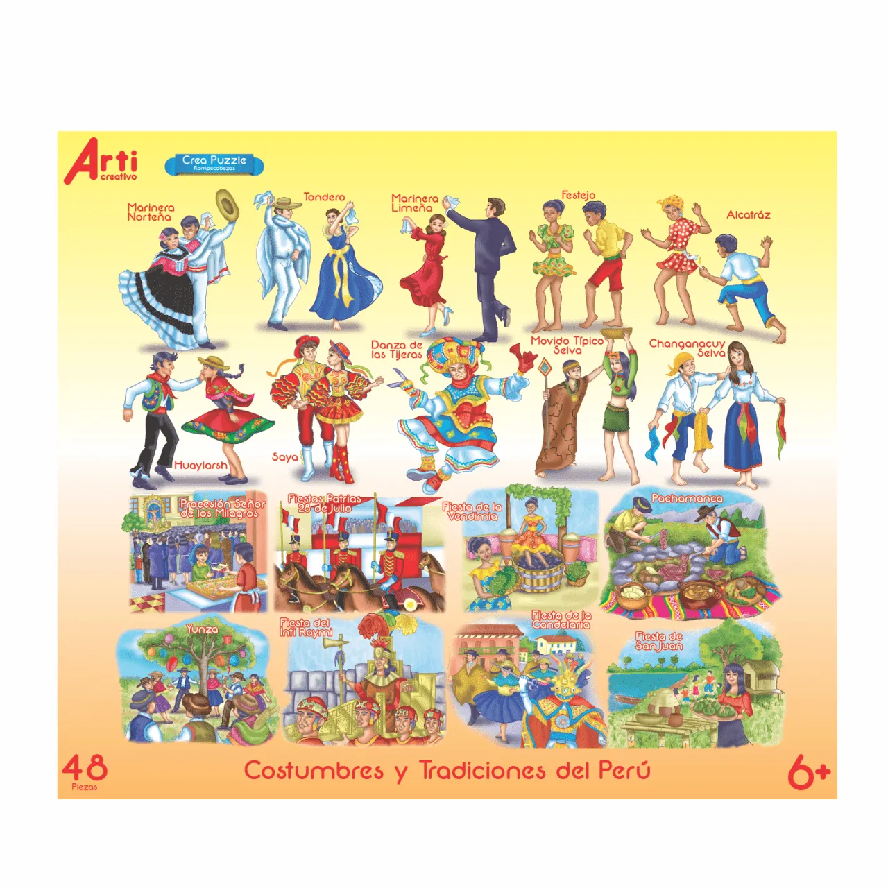JUEGO DIDÁCTICO ROMPECABEZAS DE CARTÓN COSTUMBRES Y TRADICIONES X 48 PIEZAS – Tienda UTIL JUEGO DIDÁCTICO ROMPECABEZAS DE CARTÓN COSTUMBRES Y TRADICIONES X 48 PIEZAS – Tienda UTIL