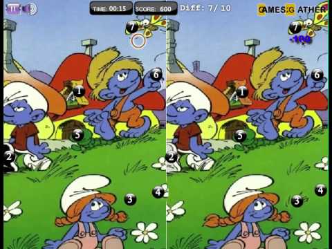 Juego: Encontrar Diferencias Pitufos - YouTube Juego: Encontrar Diferencias Pitufos - YouTube