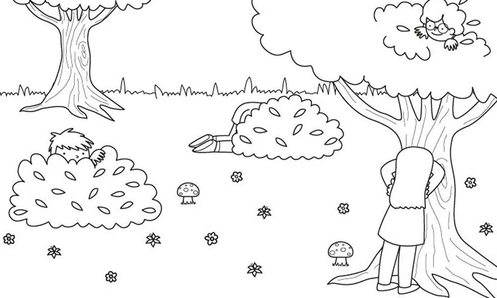 Juego del escondite. Juegos tradicionales para niños Juego del escondite. Juegos tradicionales para niños