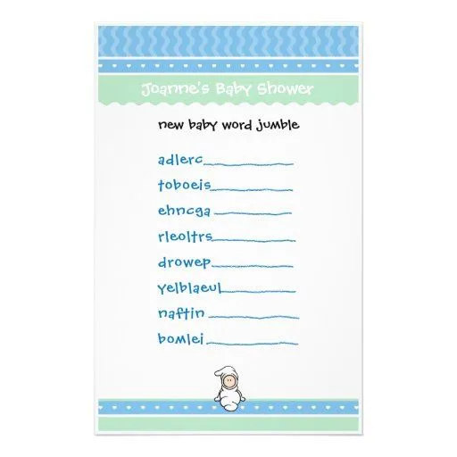 Juego babyshower nombres para el bebé niño - Imagui Juego babyshower nombres para el bebé niño - Imagui