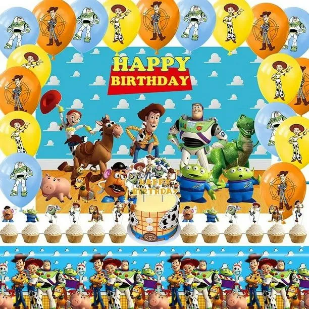 Juego de globos de Decoración de cumpleaños de Toy Story para niños de Disney, Woody, Fondo de feliz Estilo Azteca | Walmart en línea Juego de globos de Decoración de cumpleaños de Toy Story para niños de Disney, Woody, Fondo de feliz Estilo Azteca | Walmart en línea