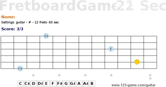 Juego para memorizar las notas de la guitarra o bajo | Guitarra ...