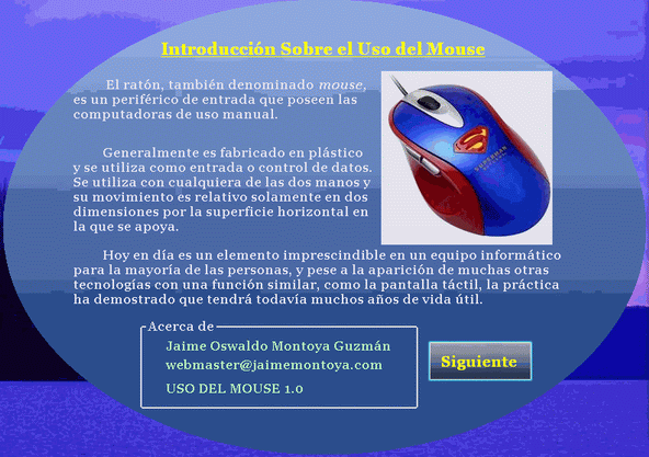 Juego sobre el uso del mouse para los eventos clic, doble clic y ... Juego sobre el uso del mouse para los eventos clic, doble clic y ...