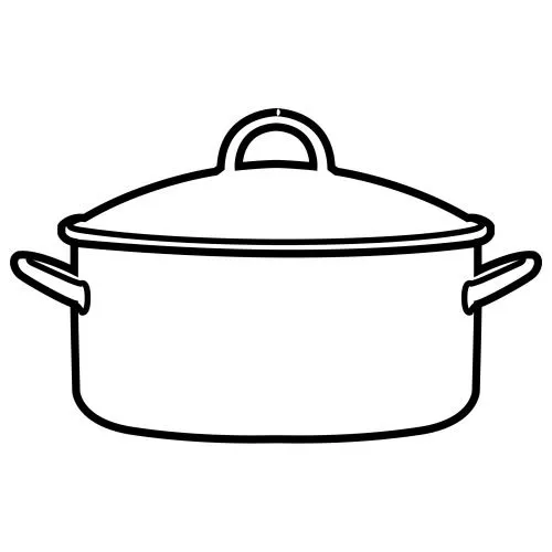 Un juego de ollas completo para colorear - Imagui